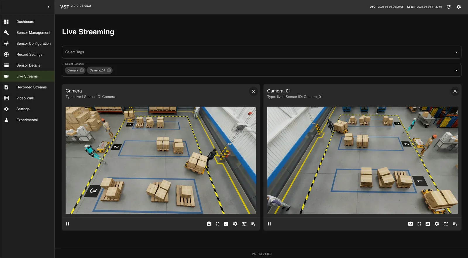 VIOS WebUI camera stream.