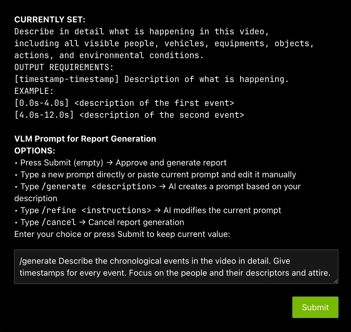 HITL: Generate new prompt based on description