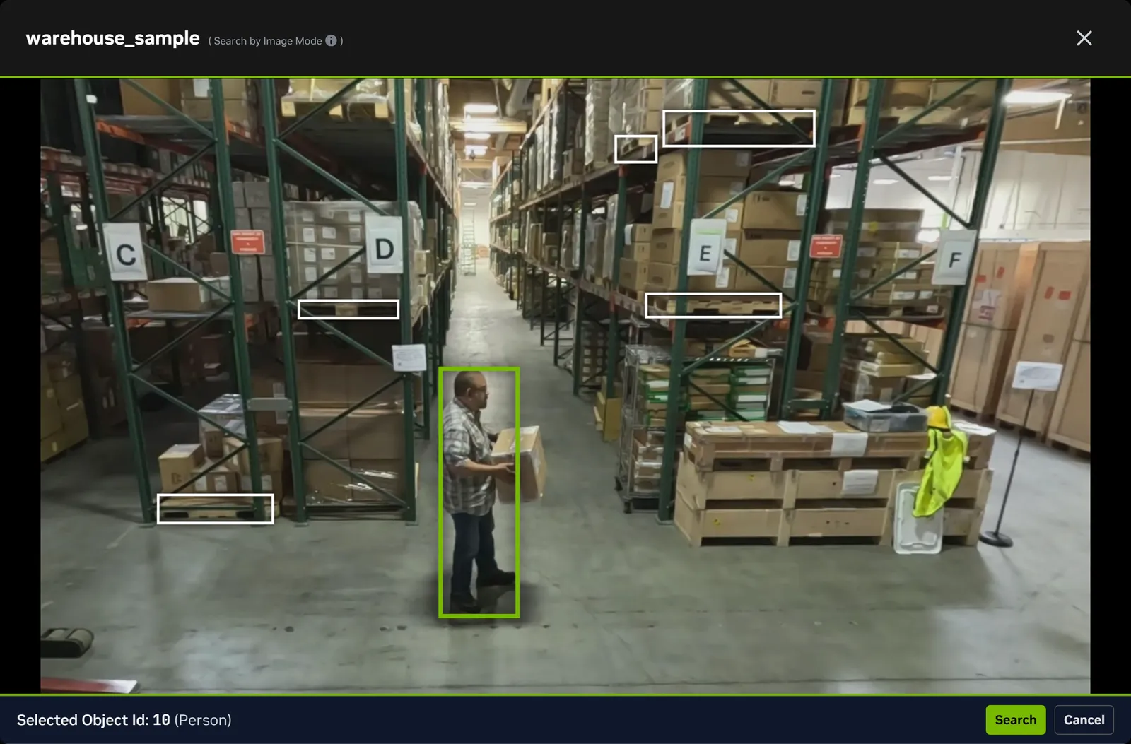 Search by Image bounding box selection