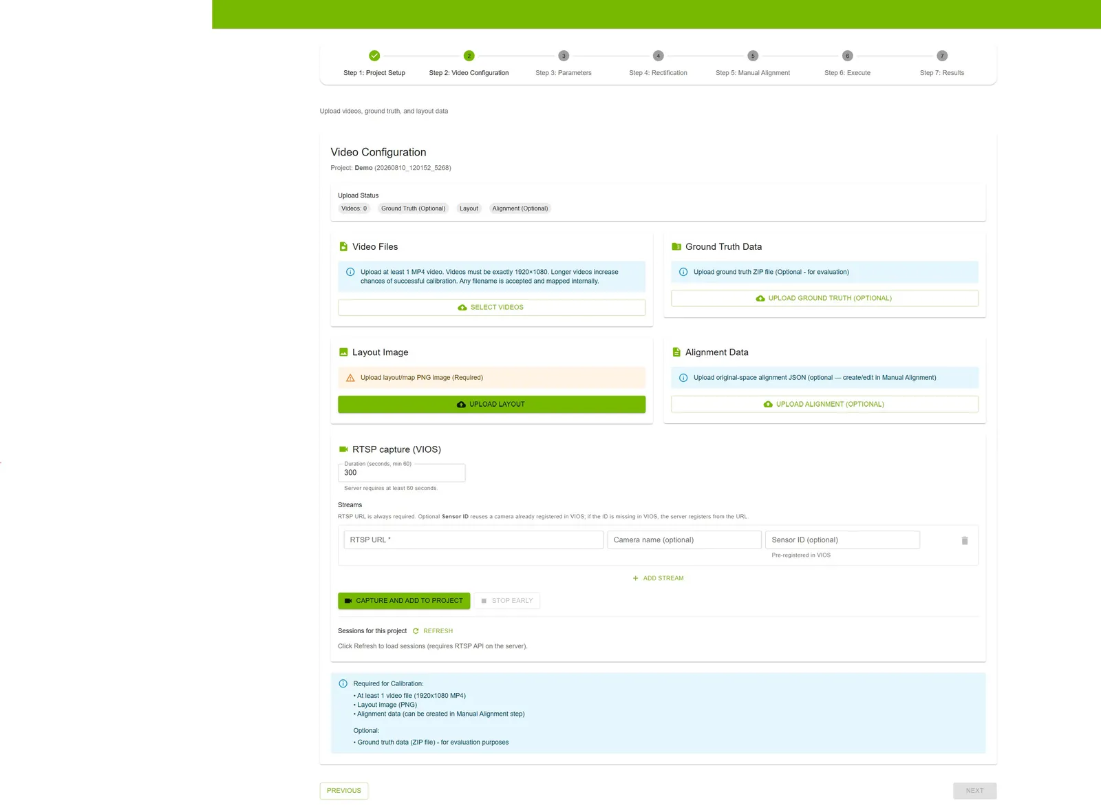 Video Configuration Step