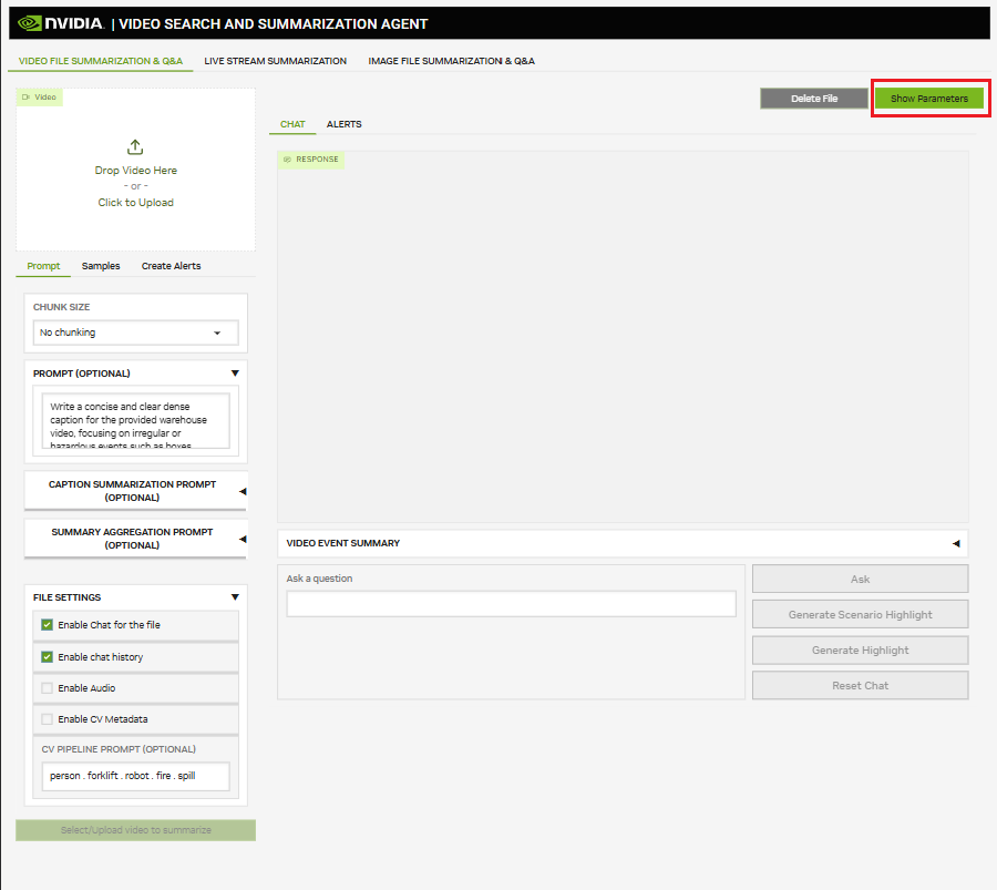 Show Parameters